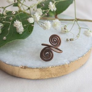 Handmade Copper Spiral Ring